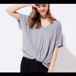 Loft drapey twist front tee